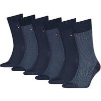 Tommy Hilfiger 6 Pack Cotton Rich Socks Navy Mix