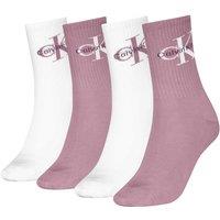 Calvin Klein 4 Pack Cotton Rich Monologo Socks Gift Set Plum