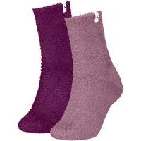Calvin Klein 2 Pack Cosy Ankle High Socks Plum