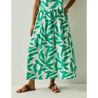 Regatta Galdana Pure Cotton Printed Midi Skirt Green Mix