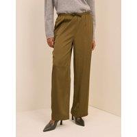 Nobody's Child Drawstring Wide Leg Trousers Khaki