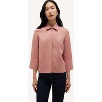 HOBBS Pure Linen Button Through Shirt Light Pink