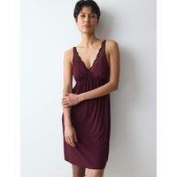 Triumph Amourette Modal Lace Trim Chemise Burgundy