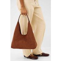 ACCESSORIZE Suedette Slouch Shoulder Bag Tan