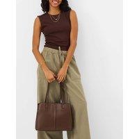ACCESSORIZE Webbing Strap Shoulder Bag Chocolate