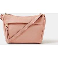 ACCESSORIZE Faux Leather Zip Detail Cross Body Bag Pink