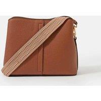 ACCESSORIZE Webbing Strap Cross Body Bag Tan