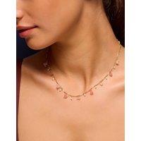 ACCESSORIZE 14ct Gold Plated Semi Precious Necklace Gold