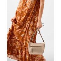 ACCESSORIZE Faux Leather Zip Detail Cross Body Bag Gold