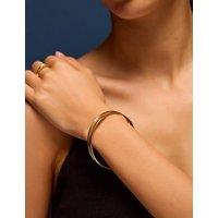 ACCESSORIZE 2 Pack 14ct Gold Plated Bangles Gold