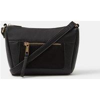 ACCESSORIZE Faux Leather Cross Body Bag Black