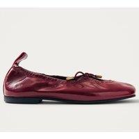 Alohas Rosalind Burgundy Leather Flat Ballet Pumps Burgundy