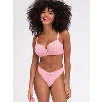 Boux Avenue Eden Lace Wired Balconette Bra (DD-H) Pink