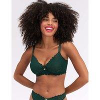 Boux Avenue Carmel Lace Wired Plunge Bra (DD-G) Dark Green