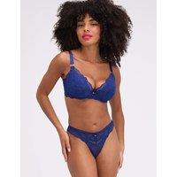 Boux Avenue Harper Lace Wired Balcony Bra B-G Blue