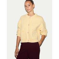 Jigsaw Cotton Rich Chunky Relaxed Cardigan Yellow