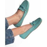 Jones Bootmaker Leather Slip On Flat Loafers Mint