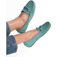 Jones Bootmaker Leather Slip On Flat Loafers Mint