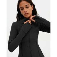 Girlfriend Collective Estrella Funnel Neck Running Jacket Black