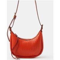 ACCESSORIZE Woven Scoop Crossbody Bag Orange