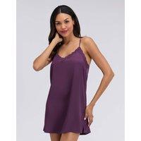 Boux Avenue Satin Lace Chemise Plum