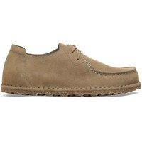 Birkenstock Suede Lace Up Flat Moccasins Grey