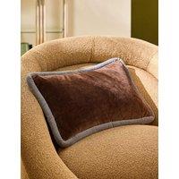 MADE Velvet Huxley Cushion Grey Mix