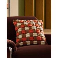 MADE Pure Cotton Morven Cushion Camel Mix
