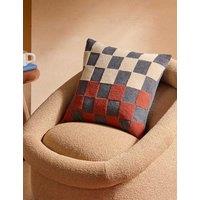 MADE Boucl Checkerboard Cushion Cream Mix