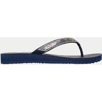 Skechers Stay Loyal Meditation Flip Flops Navy