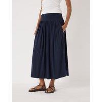 HUSH Modal Rich Jersey Midaxi Drop Waist Skirt Dark Navy