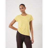 HUSH Pure Cotton Crew Neck T-Shirt Yellow