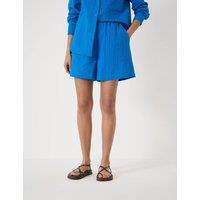 HUSH Pure Cotton Seersucker Shorts Light Blue