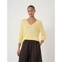 HUSH Lightweight V-Neck Jumper Yellow