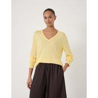 HUSH Lightweight V-Neck Jumper Yellow