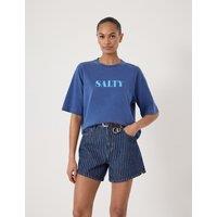 HUSH Pure Cotton Salty T-Shirt Blue Mix
