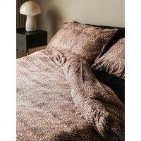 Rockett St George Pure Cotton Sateen Leopard Love Duvet Set Brown Mix