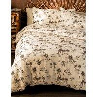 Rockett St George Pure Cotton Palm Party Duvet Set Cream Mix
