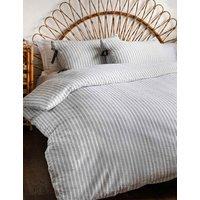 Rockett St George Pure Cotton Star Struck Stripe Duvet Set White Mix