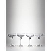 Waterford Set of 4 Mixology Crystal Coupe Glasses Clear