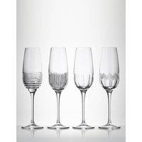 Waterford Set of 4 Mixology Champagne Flutes Clear