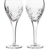 Royal Doulton Set of 2 Ashmere Crystal Wine Glasses Clear