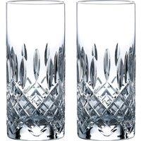 Royal Doulton Set of 2 Ashmere Crystal Highball Glasses Clear
