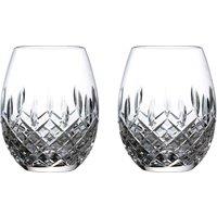 Royal Doulton Set of 2 Ashmere Crystal Rum Glasses Clear