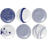 Royal Doulton Set of 6 Pacific Side Plates Blue Mix
