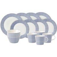Royal Doulton 16 Piece Pacific Dot Dinner Set Blue Mix