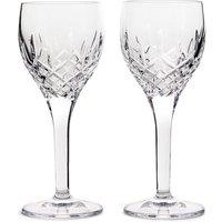 Royal Doulton Set of 2 Ashmere Crystal Wine Glasses Clear