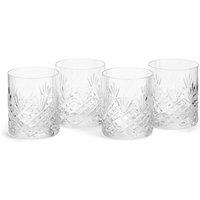 Royal Doulton Set of 4 Highgate Double Old Fashioned Glasses Clear