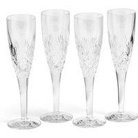 Royal Doulton Set of 4 Crystal Champagne Flutes Clear