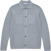 Peregrine Pure Cotton Knitted Shirt Light Blue
